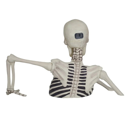 💥 Early-Bird-Halloween-Sale!🔥 Riesiges, bodenbrechendes Skelett mit LCD-Augen und Sound-Effekten als Halloween-Deko