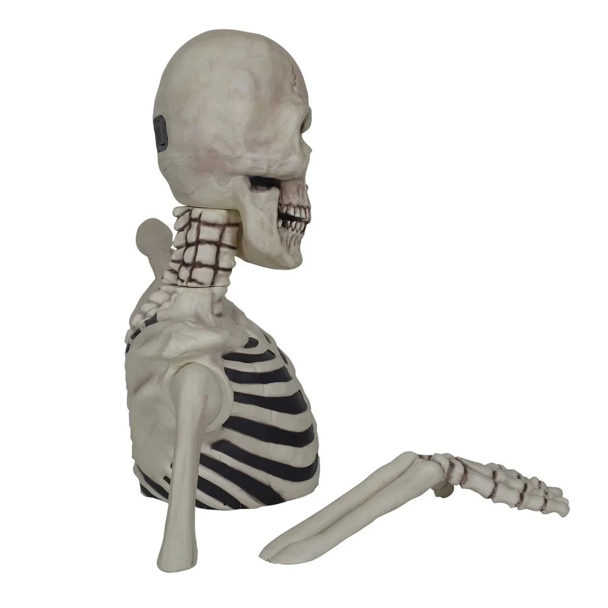 💥 Early-Bird-Halloween-Sale!🔥 Riesiges, bodenbrechendes Skelett mit LCD-Augen und Sound-Effekten als Halloween-Deko