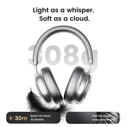 VWS (VISUAL WEARABLE STEREO)Wireless Over Ear Headphones Noise Cancelling OLED Touchscreen