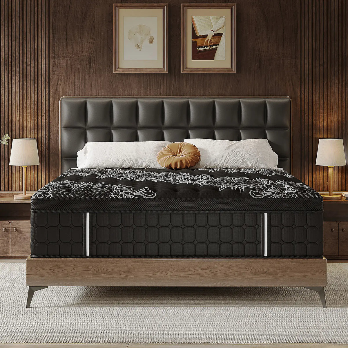 Gel Memory Foam Hybrid Mattress  Euro Top Medium-Firm
