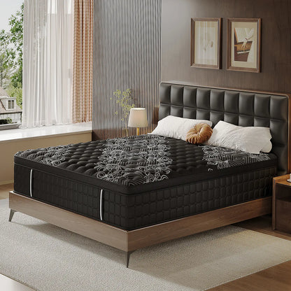 Gel Memory Foam Hybrid Mattress  Euro Top Medium-Firm
