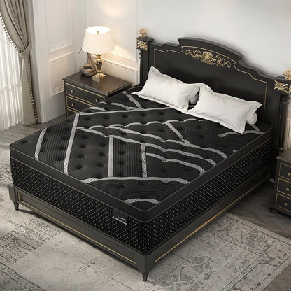 Gel Memory Foam Hybrid Mattress  Euro Top Medium-Firm