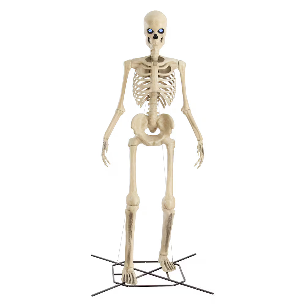 💥 Early-Bird-Halloween-Sale!🔥 Riesiges, bodenbrechendes Skelett mit LCD-Augen und Sound-Effekten als Halloween-Deko